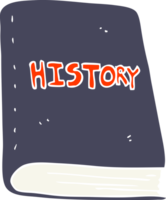 flat color illustration of history book png