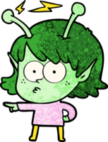 cartoon alien girl png