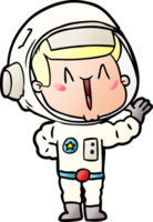 astronauta de desenho animado cantando png