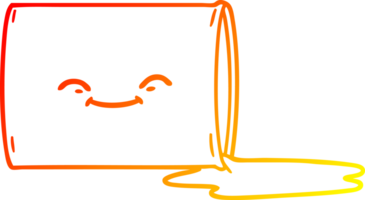 warm gradient line drawing of a cartoon happy oil drum png