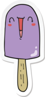 pegatina de un polo de hielo feliz de dibujos animados png