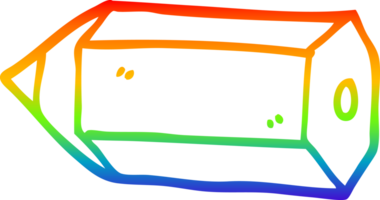 regenboog helling lijn tekening van een tekenfilm gekleurde potlood png