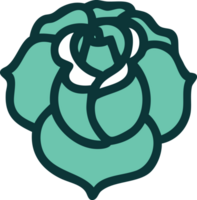 iconic tattoo style image of a flower png