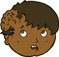 cartoon boy with ugly growth on head png