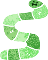 retrò illustrazione stile strambo cartone animato serpente png