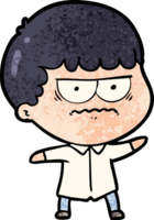 cartoon annoyed man png