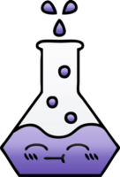 gradient shaded cartoon of a science beaker png