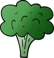 tecknad doodle broccoli stjälk png