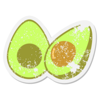 adesivo grunge avocado png