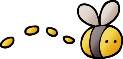 gradient illustration cartoon buzzing bee png