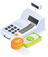 Barcode cash register vector