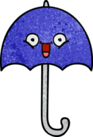 retro grunge textur tecknad serie av en paraply png