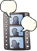 hand drawn speech bubble cartoon film strip png