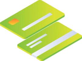 ATM card front and back view vector