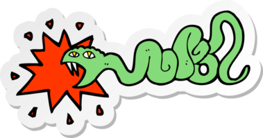 sticker of a cartoon biting snake png