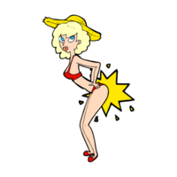 dibujos animados bikini alfiler arriba mujer png