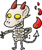 cartoon spooky skeleton demon png