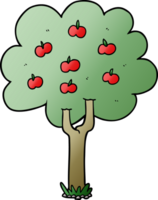 tecknat äppelträd png