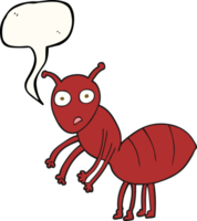 mano disegnato discorso bolla cartone animato formica png