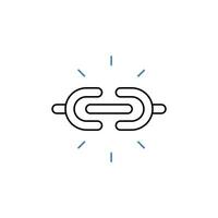 unlink concept line icon. Simple element illustration. unlink concept outline symbol design. vector