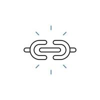 unlink concept line icon. Simple element illustration. unlink concept outline symbol design. vector