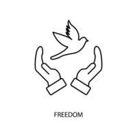 freedom concept line icon. Simple element illustration. freedom concept outline symbol design. vector