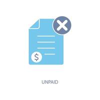 unpaid concept line icon. Simple element illustration. unpaid concept outline symbol design. vector