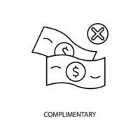 complimentary concept line icon. Simple element illustration. complimentary concept outline symbol design. vector