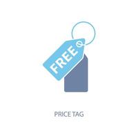 price tag concept line icon. Simple element illustration. price tag concept outline symbol design. vector