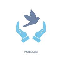 freedom concept line icon. Simple element illustration. freedom concept outline symbol design. vector