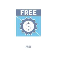 free concept line icon. Simple element illustration. free concept outline symbol design. vector