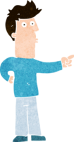 cartoon man wijzend png