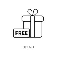 free gift concept line icon. Simple element illustration. free gift concept outline symbol design. vector