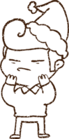 disegno a carboncino uomo natale png