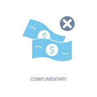 complimentary concept line icon. Simple element illustration. complimentary concept outline symbol design. vector