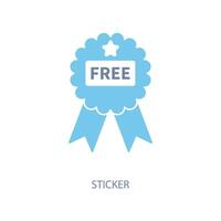 sticker concept line icon. Simple element illustration.sticker concept outline symbol design. vector