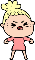 cartoon angry woman png