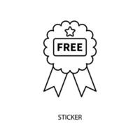 sticker concept line icon. Simple element illustration.sticker concept outline symbol design. vector