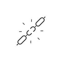 untied concept line icon. Simple element illustration. untied concept outline symbol design. vector