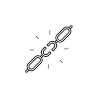 untied concept line icon. Simple element illustration. untied concept outline symbol design. vector