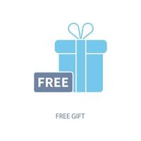 free gift concept line icon. Simple element illustration. free gift concept outline symbol design. vector
