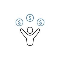 free money concept line icon. Simple element illustration. free money concept outline symbol design. vector