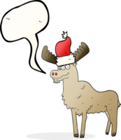 hand drawn speech bubble cartoon christmas moose png