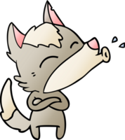 heulender Wolf-Cartoon png