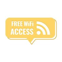 Wifi acceso etiqueta vector