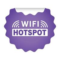 Wifi hot spot label vector