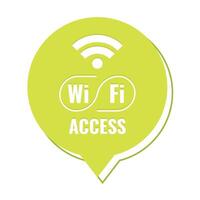 Wifi acceso etiqueta vector