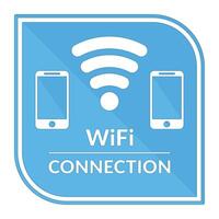 Wifi connection label vector