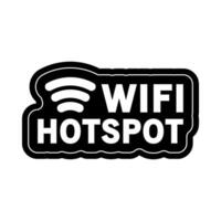 Wifi hot spot label vector