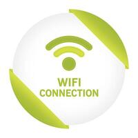 Wifi conexión etiqueta vector